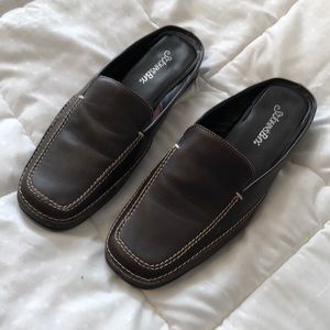 Brown mule. New in box.